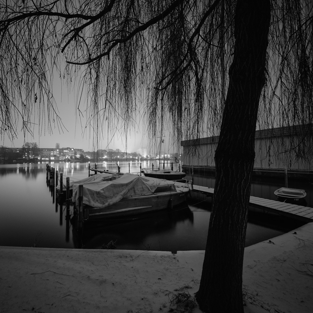 berlin, köpenick, winter, nacht