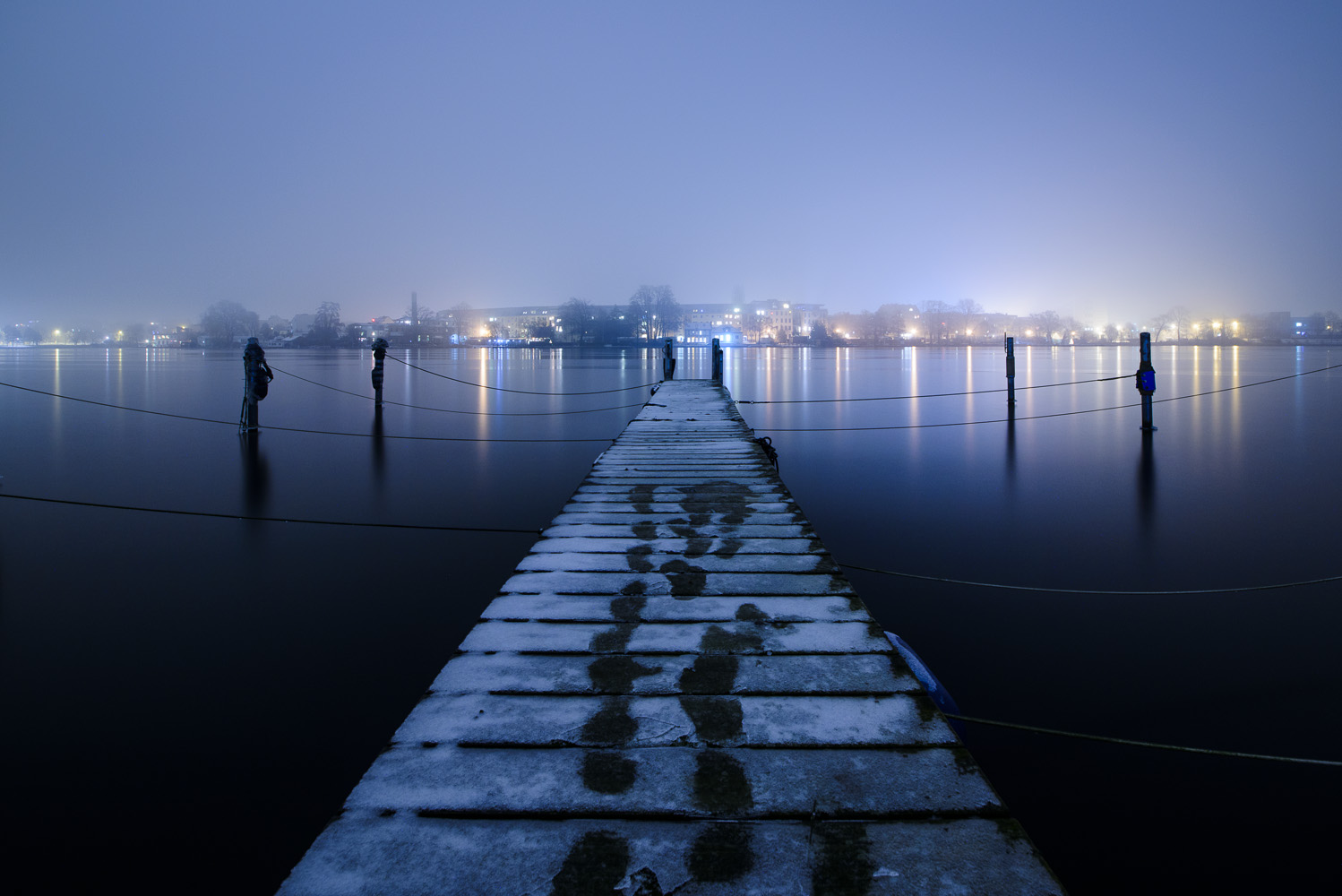 berlin, köpenick, winter, nacht