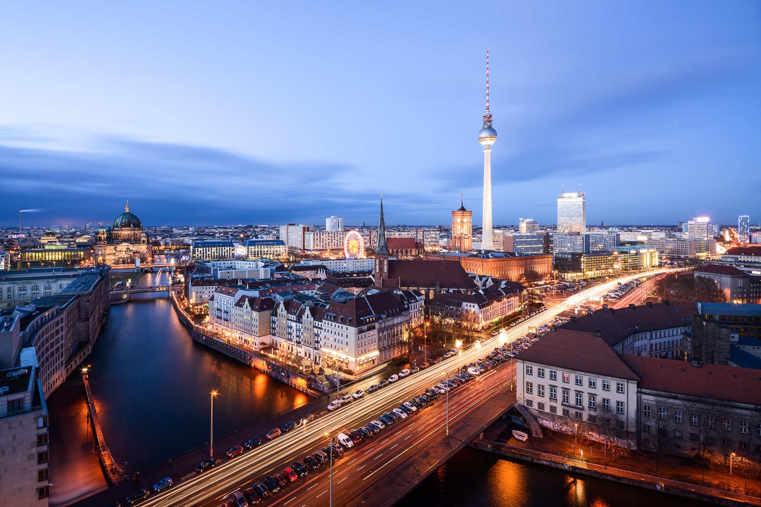 berlin, langzeitbelichtung, alexanderplatz, motiv, fischerinsel